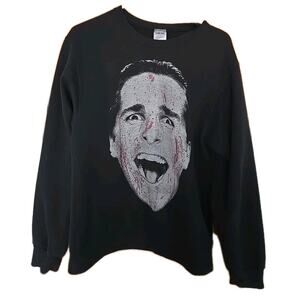 American Psycho Hoodie Mens Y2k Movie Promo Horror Sweatshirt Small Vtg